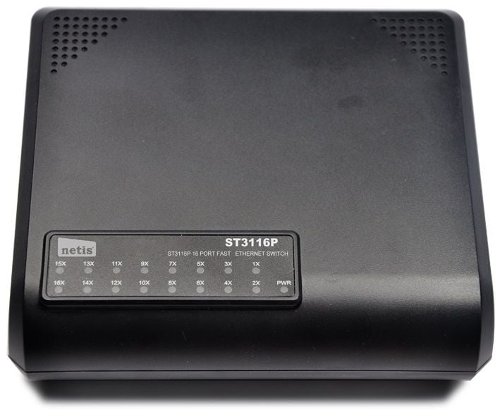 Комутатор мережевий Netis ST3116P 16-ти портовий 10/100Mbps Fast Ethernet