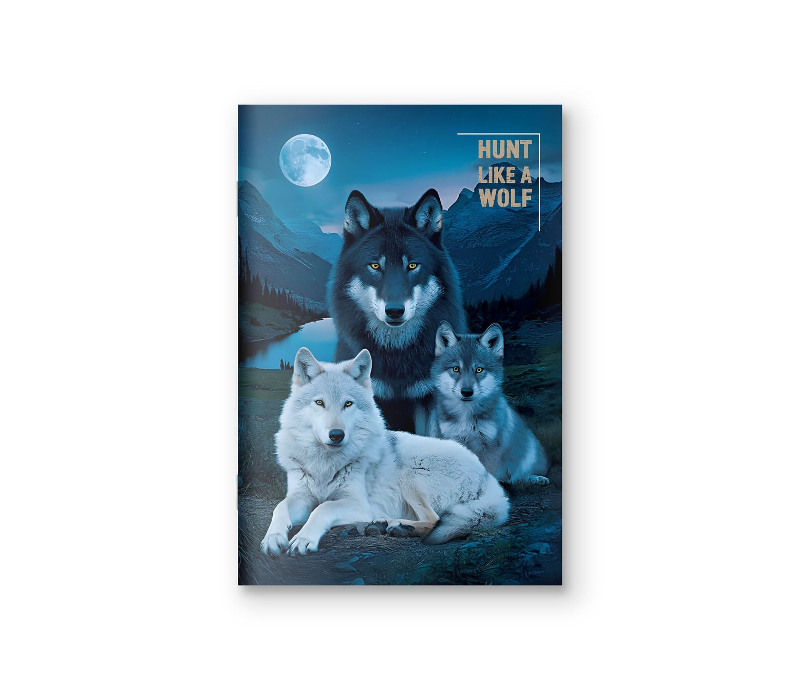 Книга обліку Аркуш А4 96арк Місячні вовки 1В3247