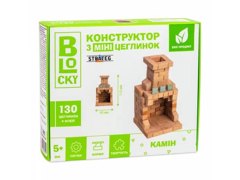 Strateg BLOCKY КАМІН будівельний набір з міні-цеглинок 31025