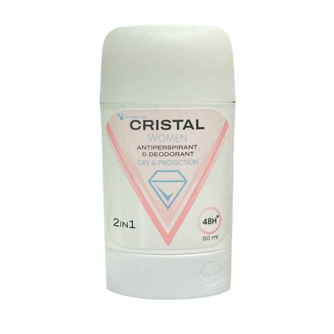 Cristal Антиперспірант-дезодорант 2 в 1 Dry & Protection жіночий 50 мл 63761