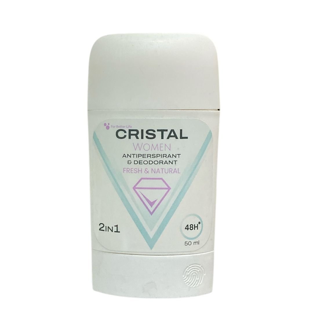 Cristal Антиперспірант-дезодорант 2 в 1 Fresh & Natural жіночий 50 мл 63762