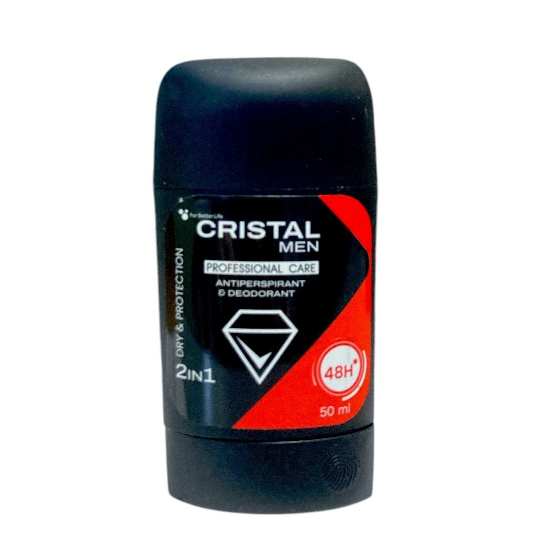 Cristal Антиперспірант-дезодорант 2 в 1 Dry & Protection чоловічий 50 мл 63763