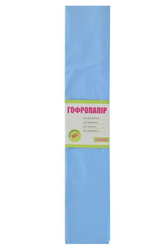 Папір гофрований 1 Вересня 50х200см 55% блакитний 705548