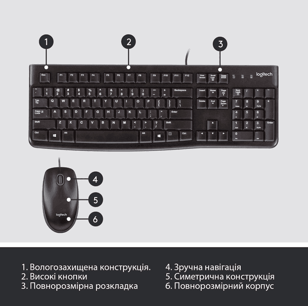 IT набор Logitech MK120, US (920-002563)