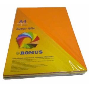 Папір кольоровий Romus A4 80 г/м2 250 аркушів 10 кольорів Super Mix (R50959)