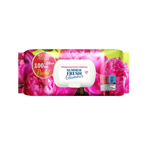 Серветки вологі "Summer Fresh" 120 шт. Glamour клапан