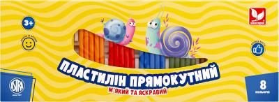 Пластилін прямокутний 8 кольорів 303116002-UA