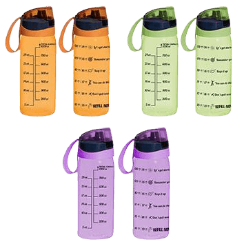Пляшка д/води пл. Herevin з /кноп. Water Level Purple д/спорту 1 л