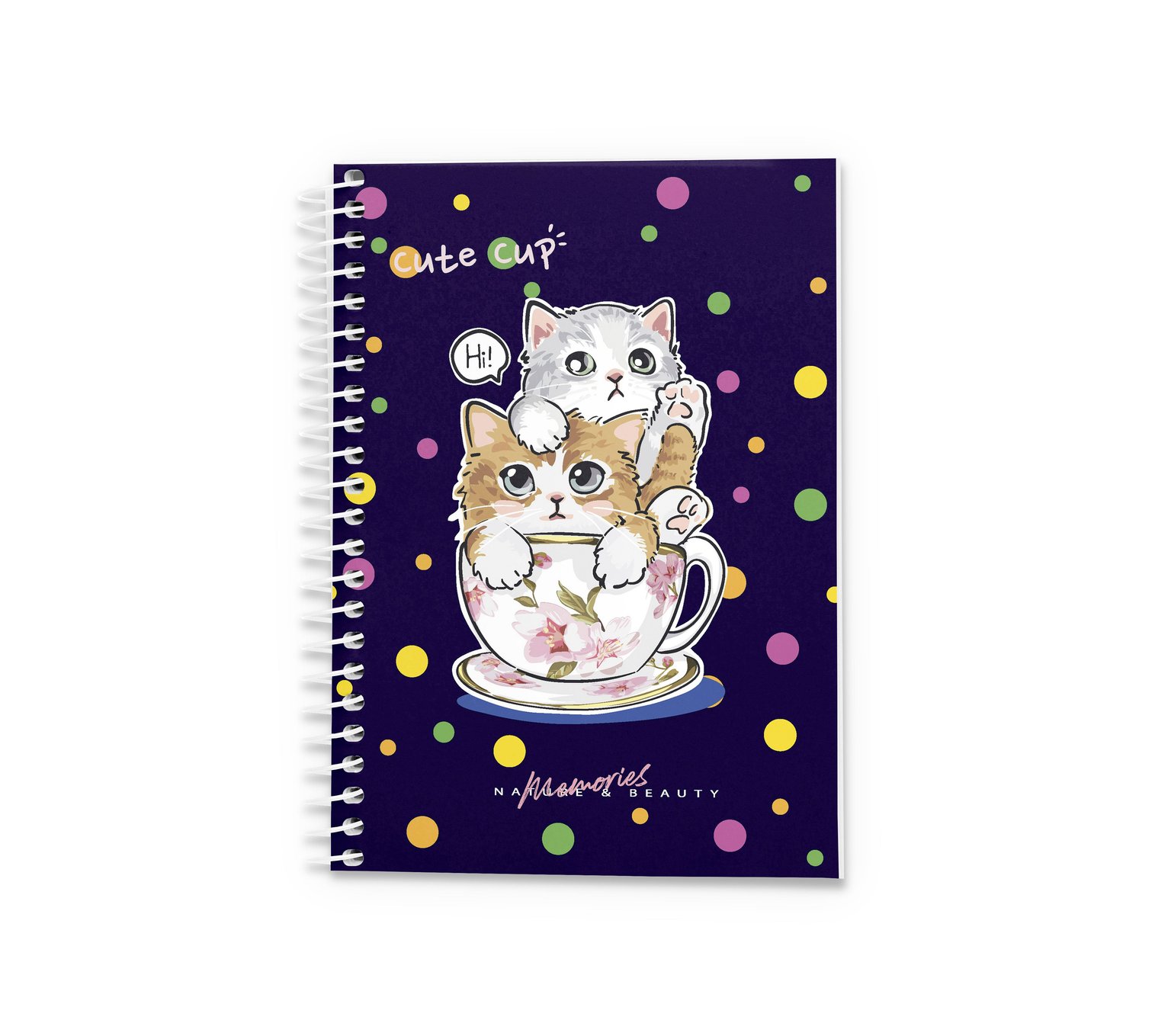 Блокнот Аркуш кл бічна спіраль А5 96арк Cute cup 1В2252