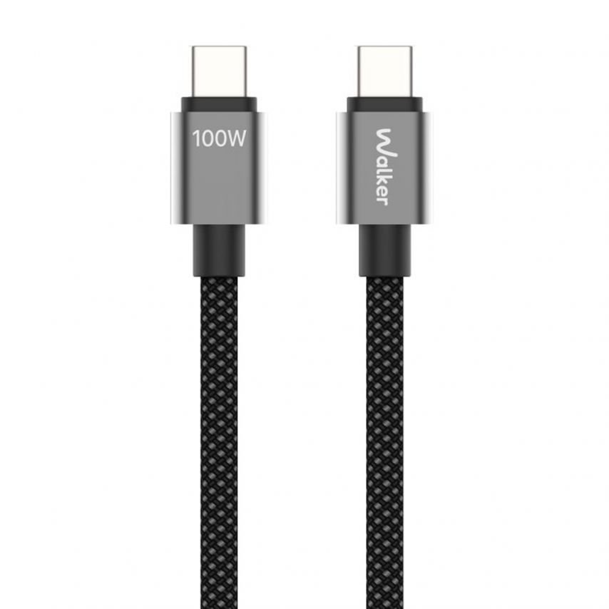 Кабель USB WALKER C985 100W Type-C to Type-C 1.5м black