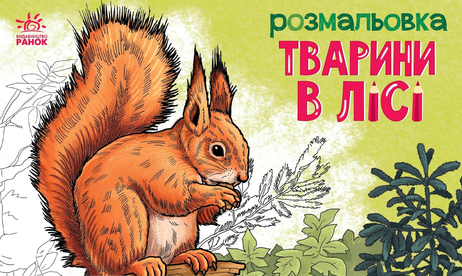 Розмальовка з тваринами: Тварини в лісі