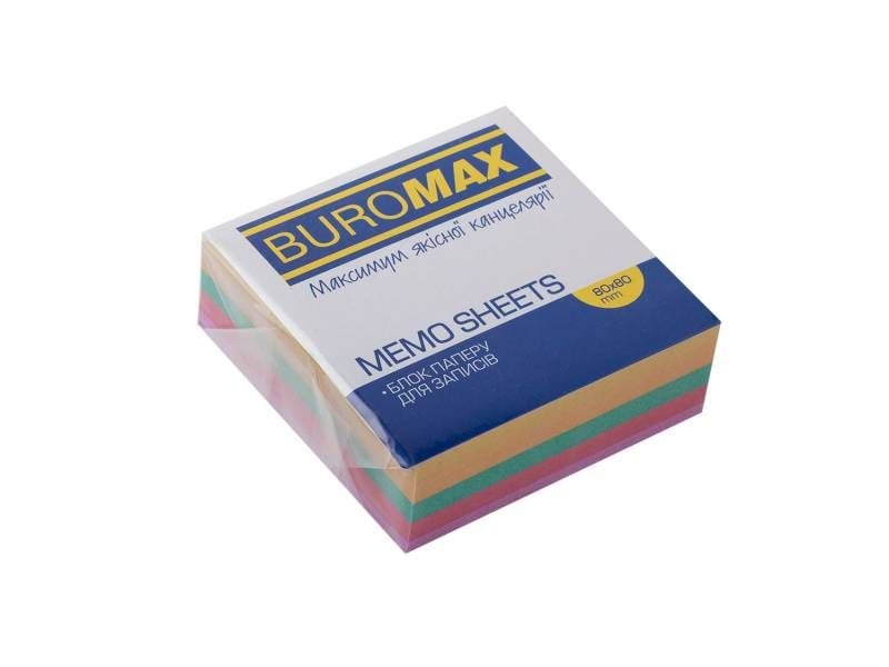 Папір для заміток Buromax ДЕКОР 80*80*30мм 400л 60г/м непроклеєний BM.2273