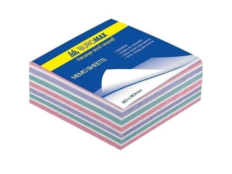 Папір для нотаток BUROMAX ЗЕБРА 90*90*40мм 500л 60г/м непроклеєний BM.2265