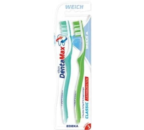 Зубна щітка Elkos Dental Classic 2в1 м'яка 1+1 57553