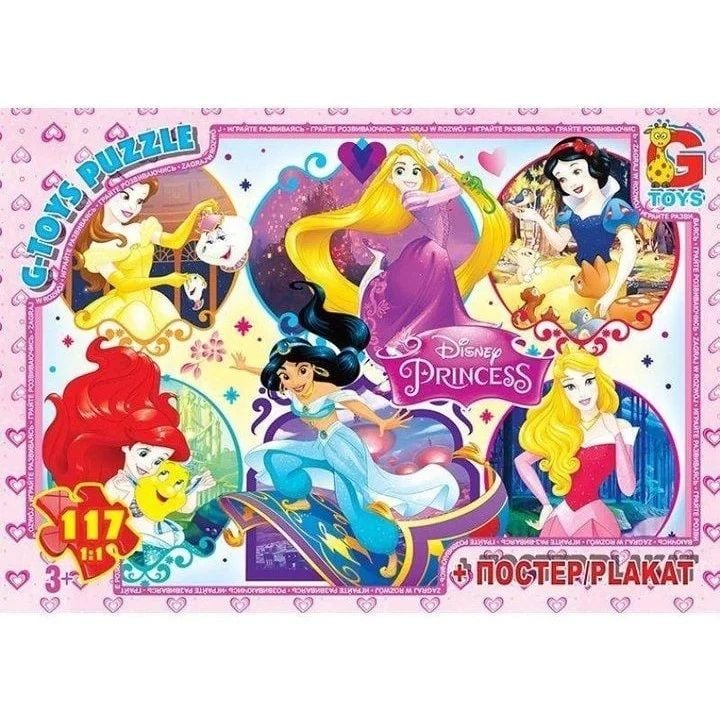 Пазли ТМ "G-Toys" "Принцеси Дісней" 117 елементів PD76