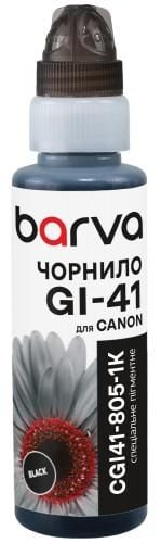 Чорнило для Canon Pixma G1420/G2420/G3420, сумісне GI-41 PGBK, спеціальне, 100 мл, флакон OneKey (1K), пігментне, чорне Barva (CGI41-805-1K)