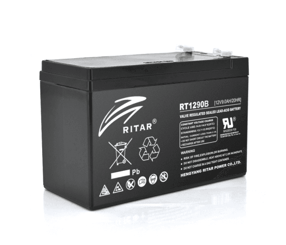 Акумуляторна батарея AGM RITAR RT1290B, Black Case, 12V 9.0Ah 08222
