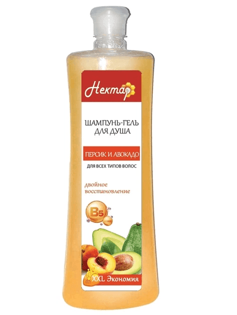 НЕКТАР Шампунь-гель для душу " Персик та авокадо" 1000 мл 33045