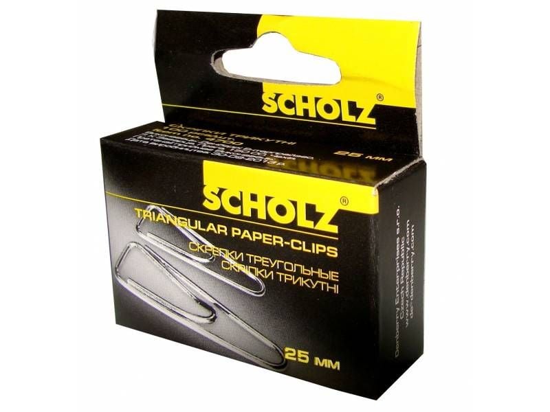 Скріпки Scholz 25мм трикутні 100шт 4700