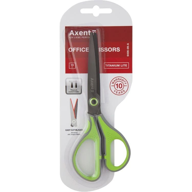 Ножиці Titanium Lite, "Axent" сіро-салатові 19 см (6406-09-A)
