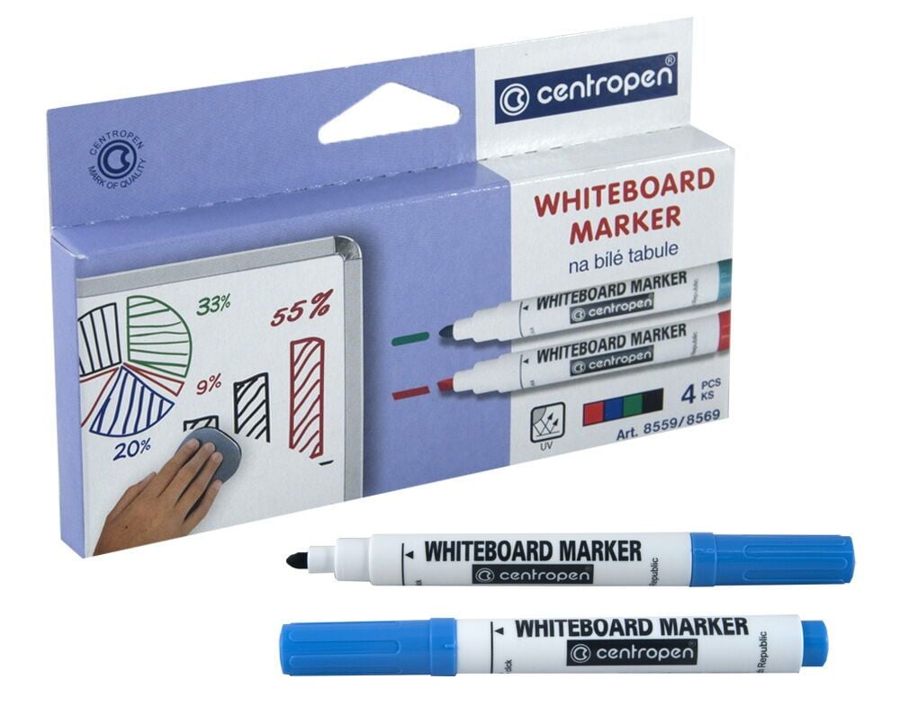 Набір маркерів для дошок "Centropen" 4шт 8559/04