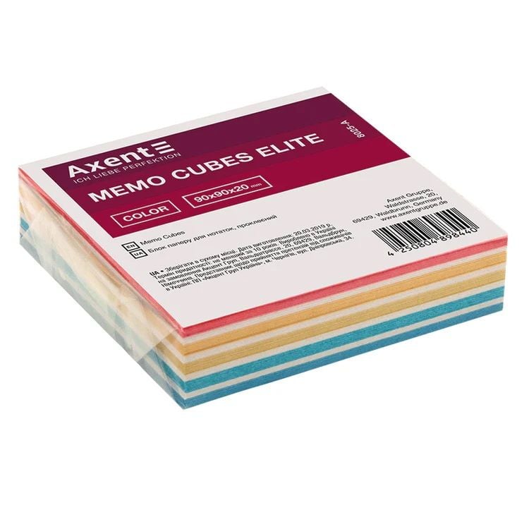 Папір для нотаток 90*90 Axent проклеїний міх 8025-A