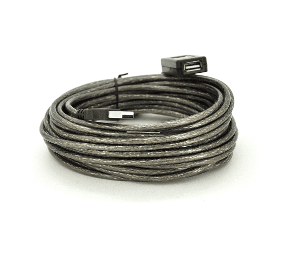 Активний подовжувач USB 2.0 AM / AF, 10m, прозорий з чіпом Q50 07369