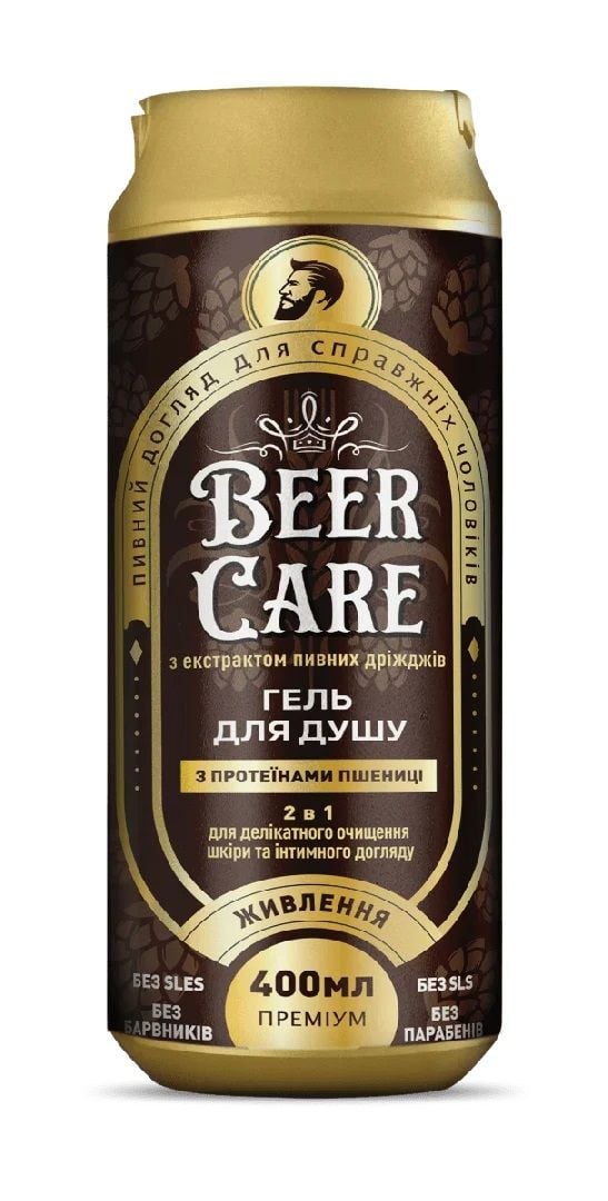Гель для душу Beer Care  чоловічий 2в1 з протеїнами пшениці "Живлення" , 400 мл