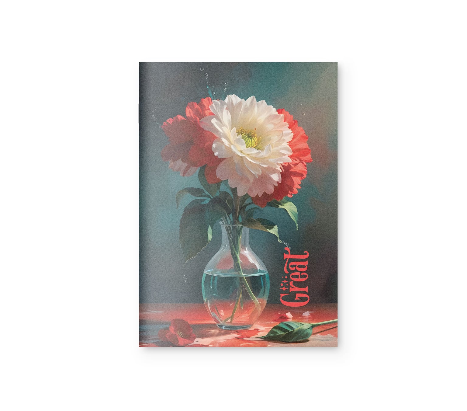 Книга обліку Аркуш А4 48арк клітинка газетний папір Квіти 1В3174