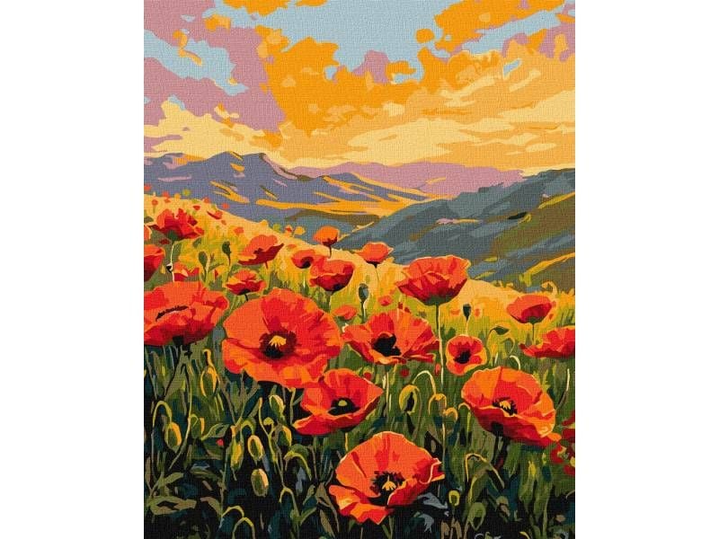 Картина за номерами Ідейка 40*50см ТИША СЕРЕД МАКІВ КНО-6385