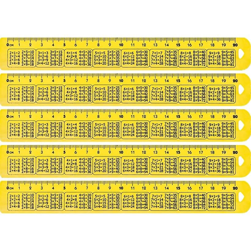 Лінійка 20 см, пластикова "Таблиця множення"