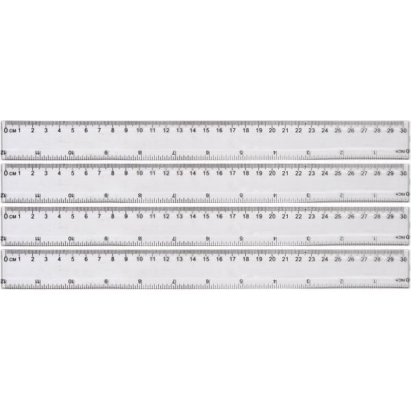 Лінійка 30 см , пластикова прозора 8830