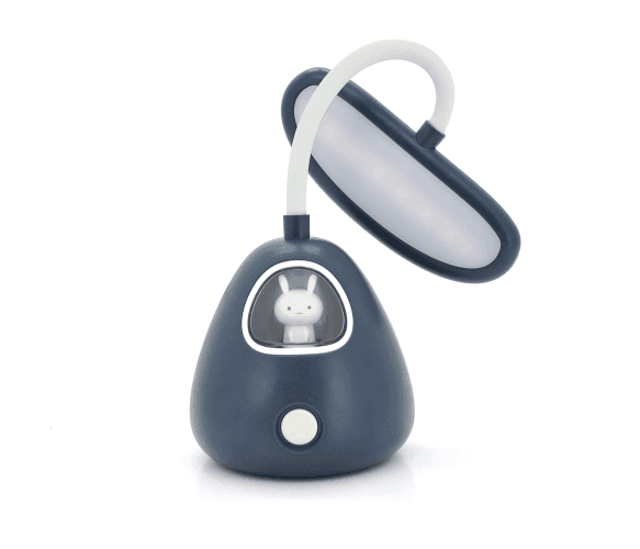 Гнучка настільна лампа-нічник RABBIT LD-3053, 3 режими, 4,2V 300mAh. microUSB, 3 години роботи, 25см, 200гр, Dark blue, Box 31883