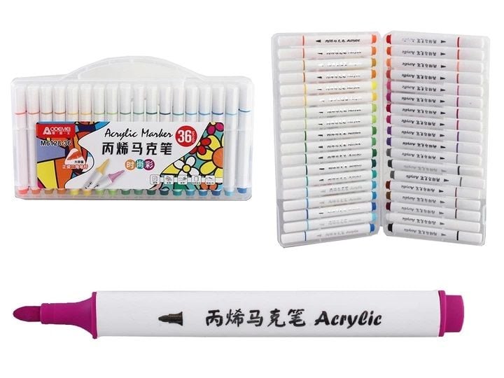 Набір акрилових скетч маркерів 36 кол. "Josef Otten""Aodemei" трикутн. корп. 6128-36M