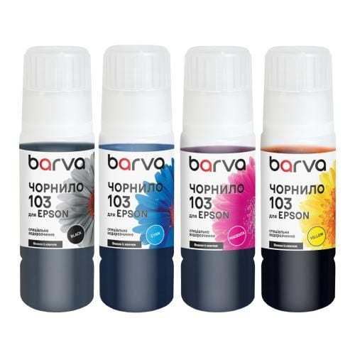 Комплект чорнил для Epson 103 спеціальні 4х65 мл, OneKey, водорозчинні, BK/C/M/Y Barva (E103-065-MP)