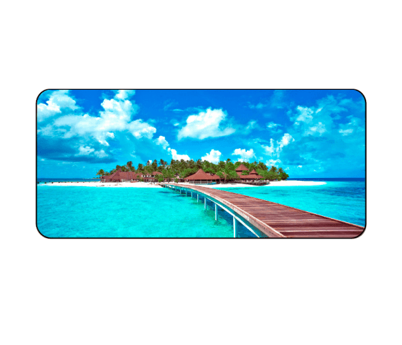 Килимок 300*600 тканинний "Острів" з бічним прошивкою, товщина 2 мм, Пакет 35741