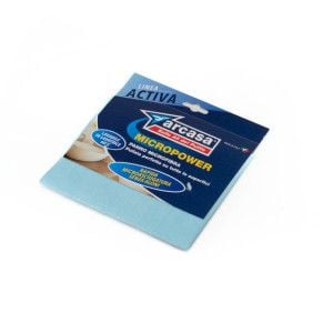 Серветка для скла та дзеркал Arcasa мікрофібра 19х19 см 1 шт. Синя (DEP319)