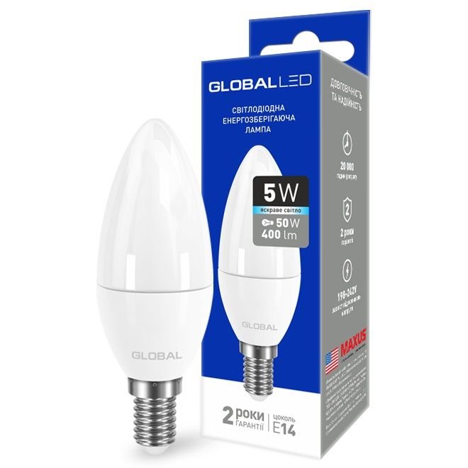 Лампа Global LED 5 W E14 1-GBL-134