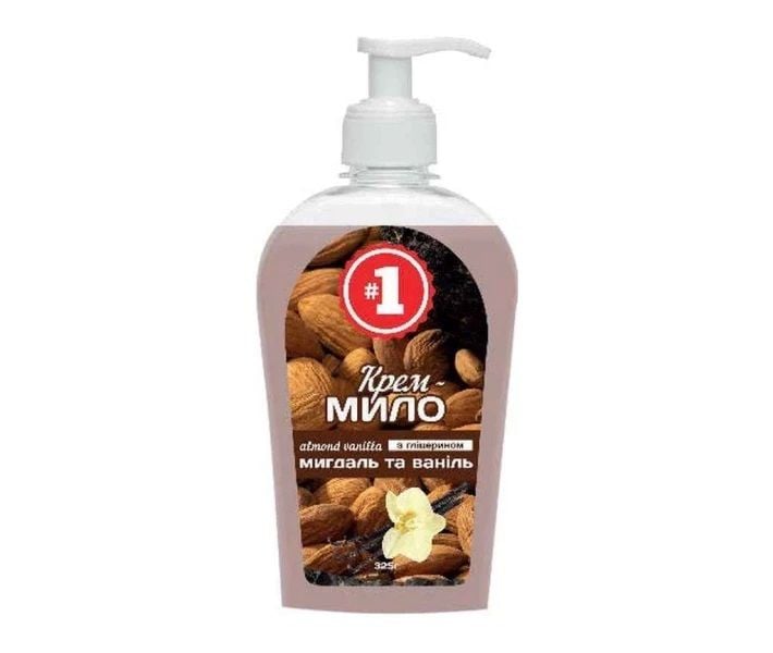 Крем-мило "Мигдаль та Ваніль" з гліцерином 325 мл
