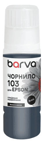 Чорнило для Epson 103 BK спеціальне 65 мл, OneKey, водорозчинне, чорне Barva (E103-690e)
