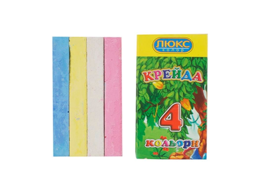 Крейда кольорова Люкс-Колор 4 кольори КК1404