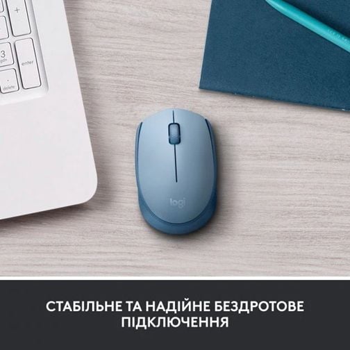 Мишка Logitech M171 Wireless Mouse Blue Grey