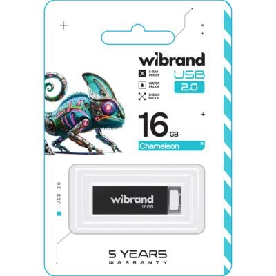 Флеш-накопичувач Flash Wibrand USB 2.0 Chameleon 16 Gb Black