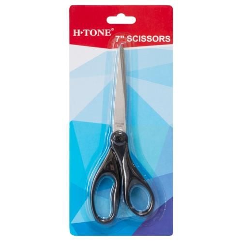 Ножиці офісні 180 мм (18 см) у блістері, чорні H-Tone (JJ406332)