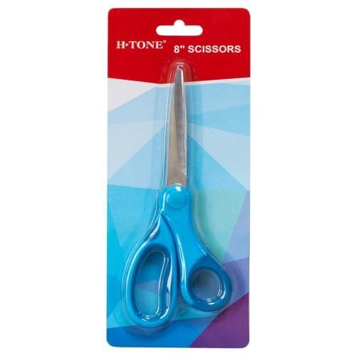 Ножиці офісні 200 мм (20 см) в блістері, блакитні з синім H-Tone (JJ406336)