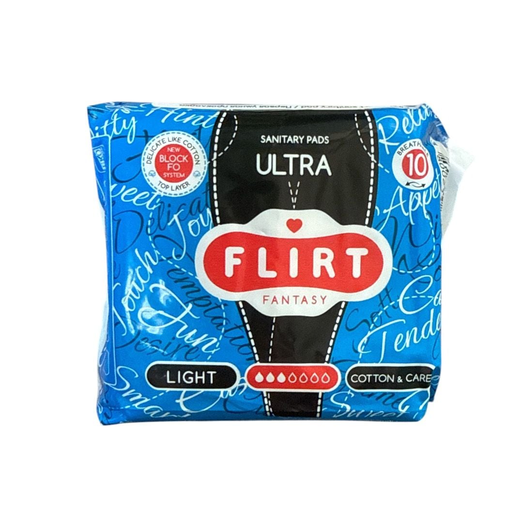Fantasy FLIRT гігієнічні прокладки ultra cotton&care 3 краплі 10 шт 220 мм