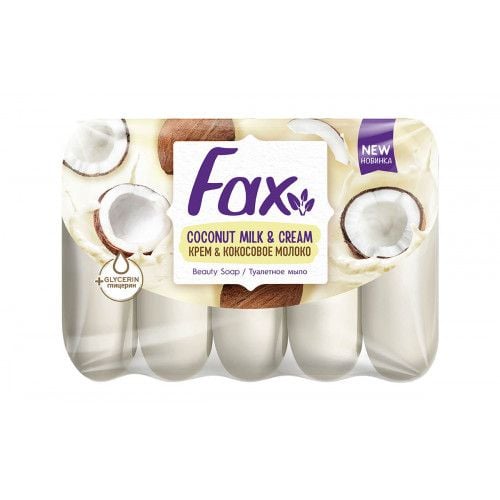 Туалетне мило Fax екопак 70*5 Кокосове молочко 63761