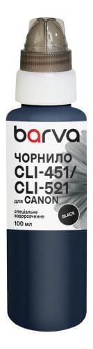 Чорнило для Canon CLI-426/CLI-451/CLI-521 спеціальне 100 мл, водорозчинне, чорне Barva (C521-285e)