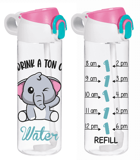 Пляшка для води пластік Herevin Elephant з трубкою 0.75 л для спорту