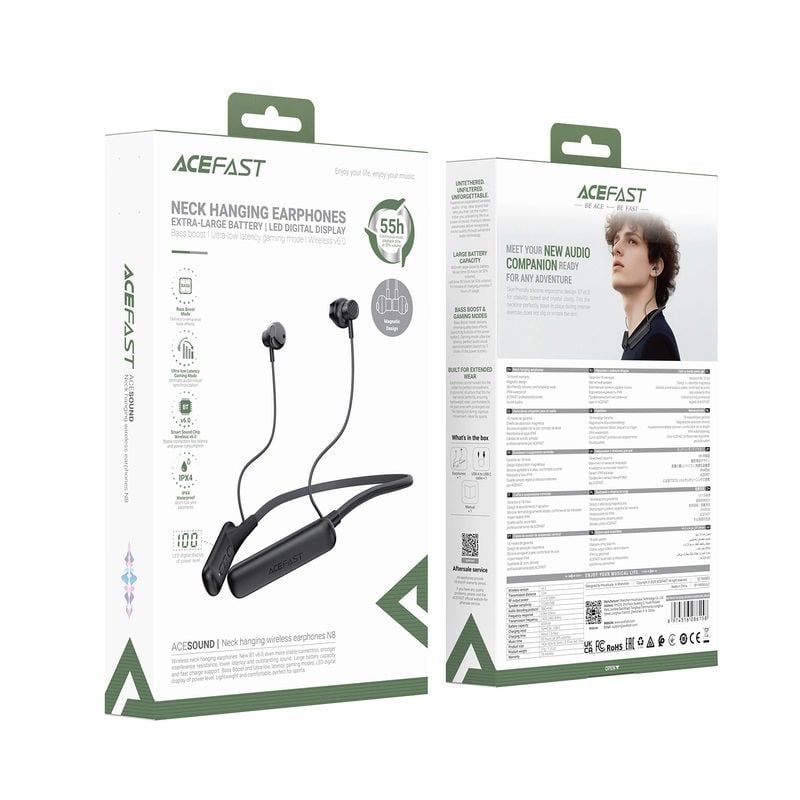 Бездротові спортивні навушники ACEFAST N8 Black